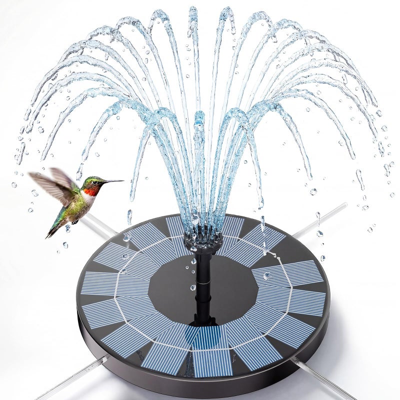 AISITIN 25W Solar Bird Bath Fountain Pump Solar Fountain for Bird Bath with 6 Nozzles 67 Solar Powered Water Pump for Garden Ponds Pool Fish Tank Aquarium and Outdoor - Image 2