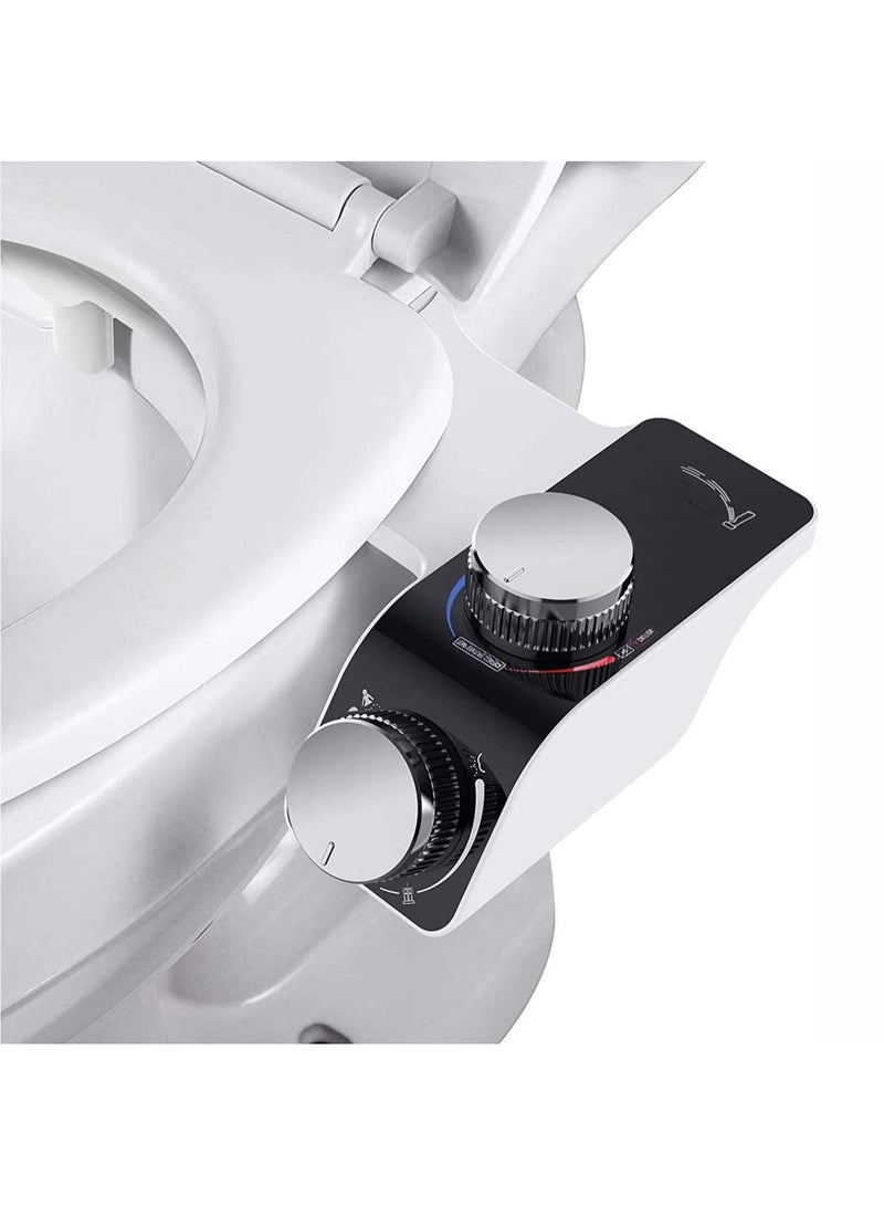 Sweet seven Non-Electric Bidet Toilet Attachment - Dual-Nozzle, Self-Cleaning, Cold & Warm Water Sprayer - Easy Adjustment for Sanitary and Refreshing Wash - Image 1
