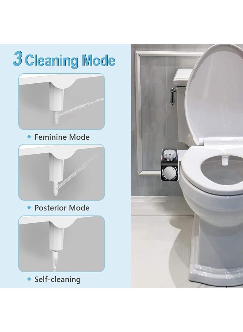 Sweet seven Non-Electric Bidet Toilet Attachment - Dual-Nozzle, Self-Cleaning, Cold & Warm Water Sprayer - Easy Adjustment for Sanitary and Refreshing Wash - Image 4