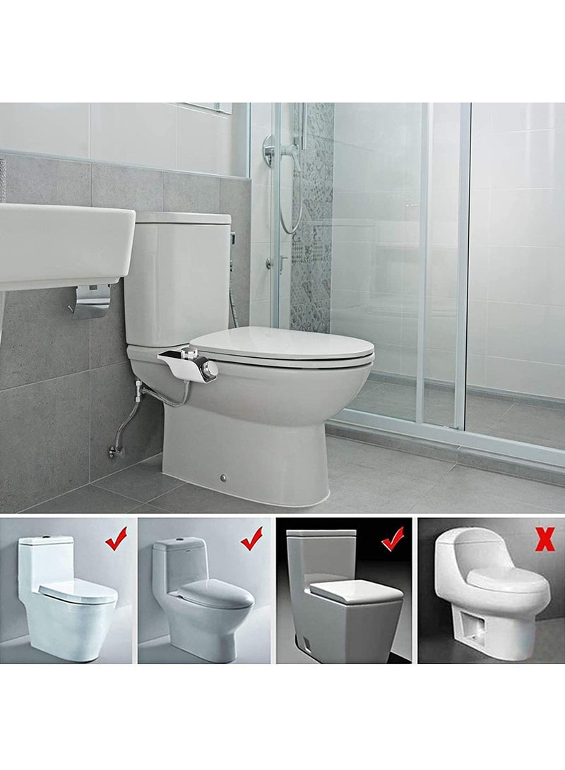 Sweet seven Non-Electric Bidet Toilet Attachment - Dual-Nozzle, Self-Cleaning, Cold & Warm Water Sprayer - Easy Adjustment for Sanitary and Refreshing Wash - Image 2