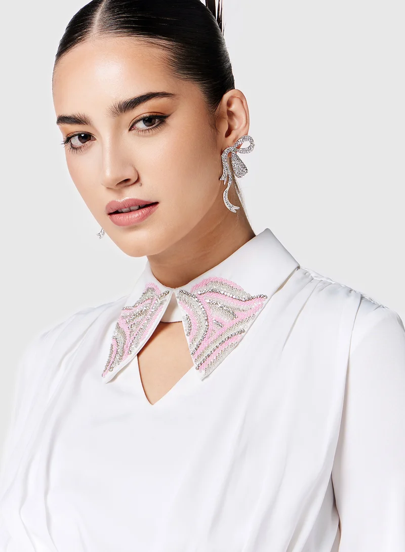 Threadz by Ajooni Pleated Floral Dress