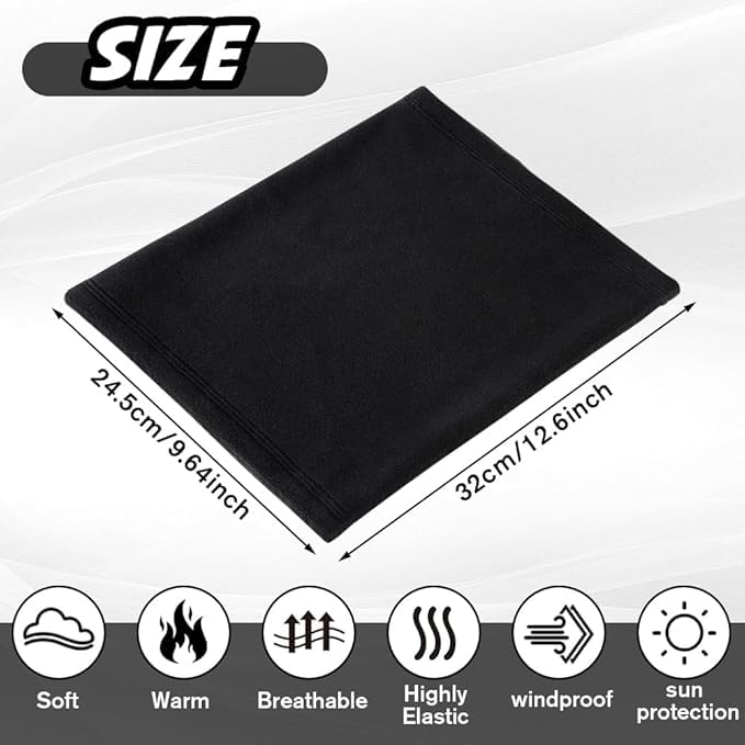 Showvigor 2 Pack Winter Neck Gaiter for Men & Women, Windproof Fleece Face Mask Cover, Cold Weather Scarf for Skiing, Cycling, Hiking & Outdoor Sports - Image 3