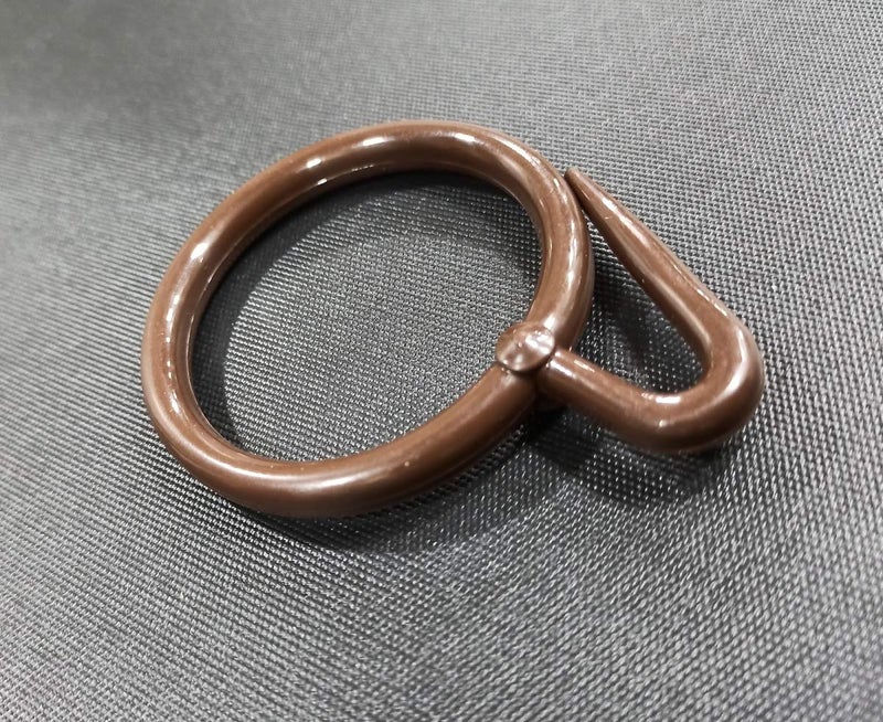 FAPBADRI Plastic Curtain Rings for Windows Curtains, Door Curtains, Bathroom Curtains and Other Multipurpose Usage - Colour: Brown - 20 Pieces - Image 4