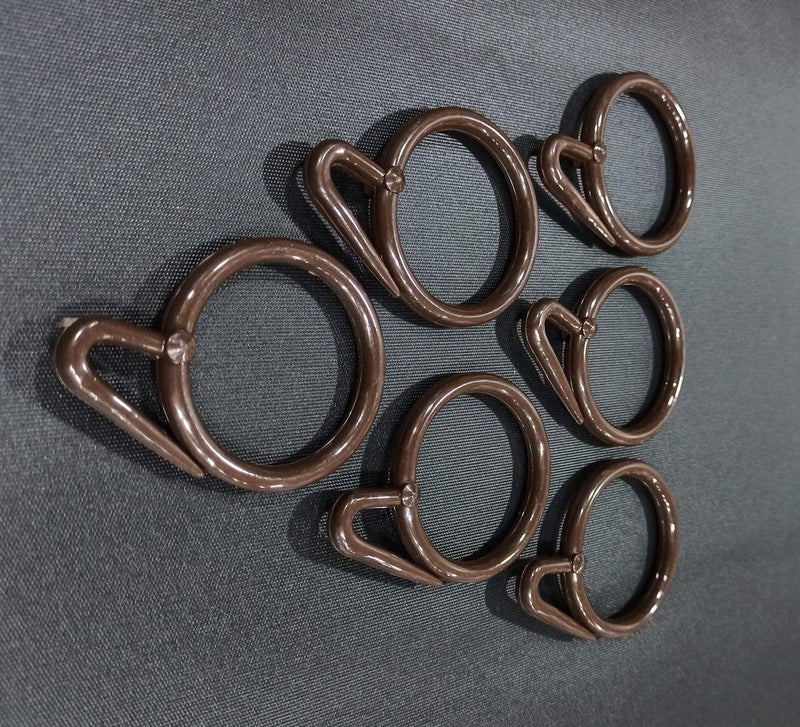 FAPBADRI Plastic Curtain Rings for Windows Curtains, Door Curtains, Bathroom Curtains and Other Multipurpose Usage - Colour: Brown - 20 Pieces - Image 5