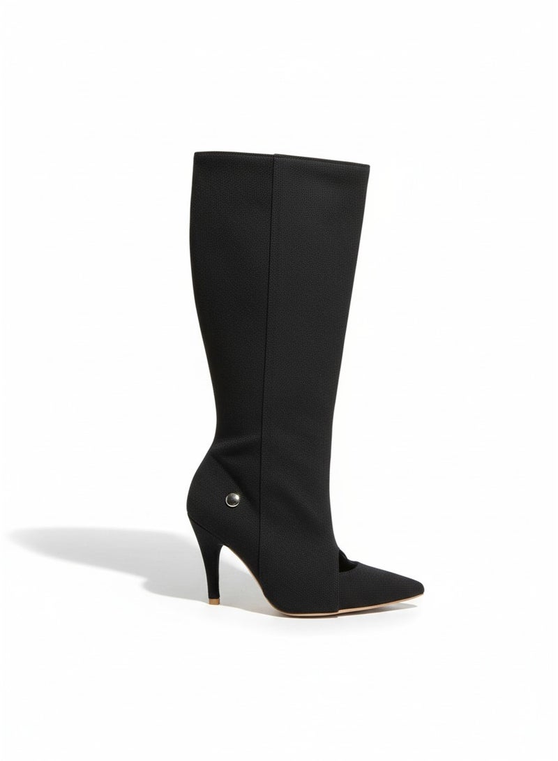 فيبراندا بوت طويل أنيق قماش بتصميم عصري وجذاب - Image 4