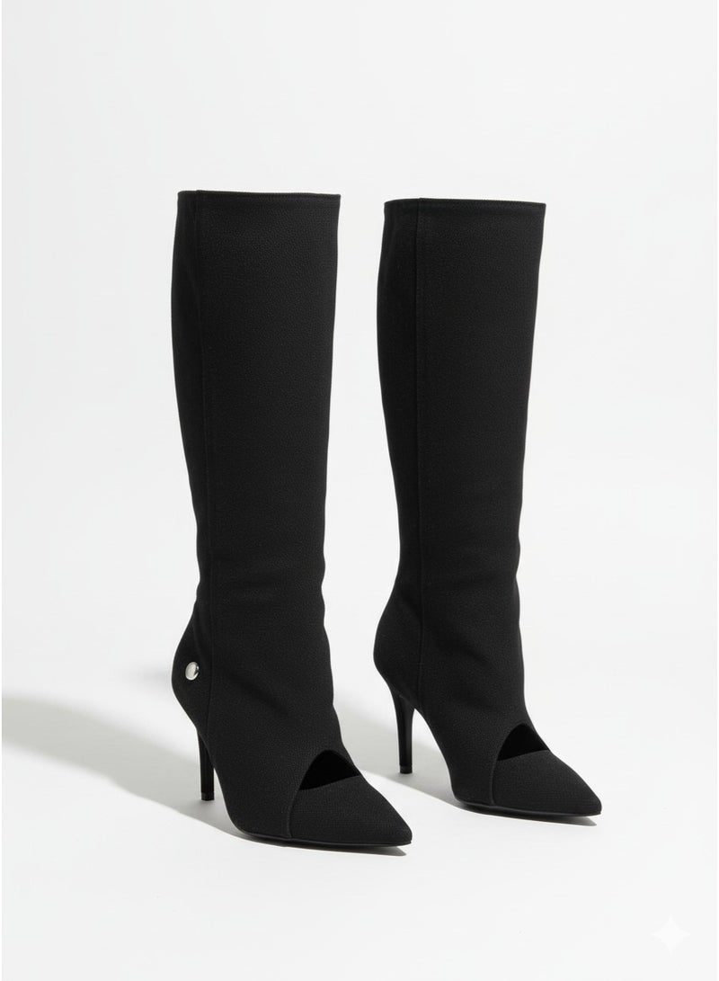 فيبراندا بوت طويل أنيق قماش بتصميم عصري وجذاب - Image 5