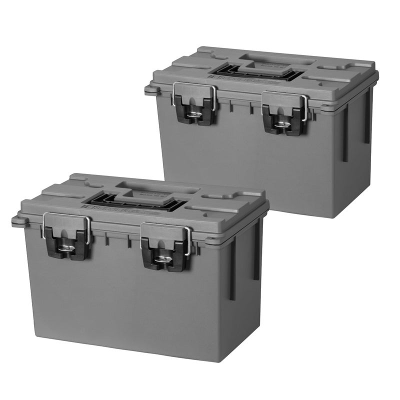 Sheffield 12775 XL Storage Bins With Lids, 2-Pack Stackable Storage Bins, Made in USA, Lockable and Water-Resistant Containers with Lids, Plastic Containers for Home, Classroom, and Dorm - Image 1