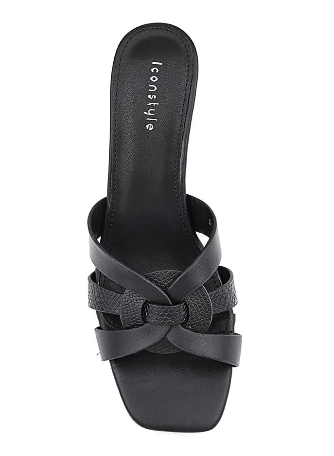 Iconstyle  Structured heel slipper with a textured surface. for Women | Best Price UAE