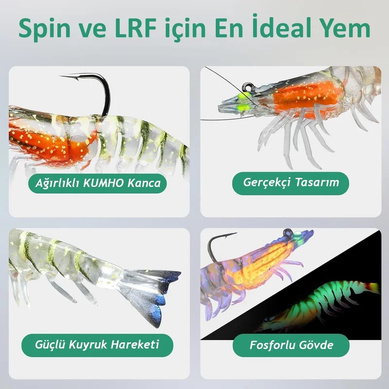 Valkyrie 3 Pieces Silicone Shrimp Fishing Bait 9cm 11.5gr Realistic Sea Bass Killer Bait Lrf Spin
