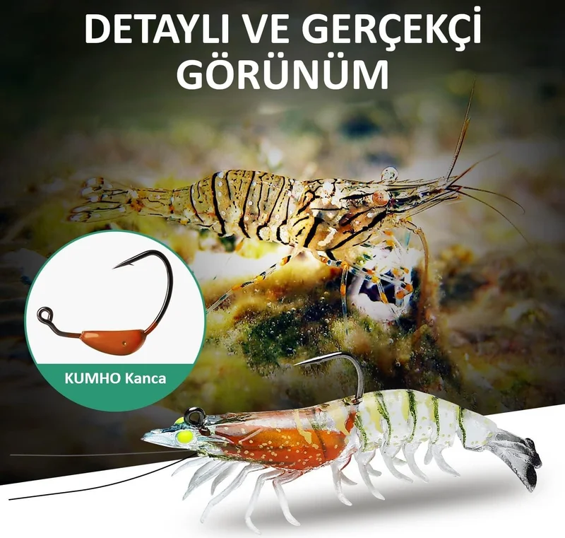 Valkyrie 3 Pieces Silicone Shrimp Fishing Bait 9cm 11.5gr Realistic Sea Bass Killer Bait Lrf Spin