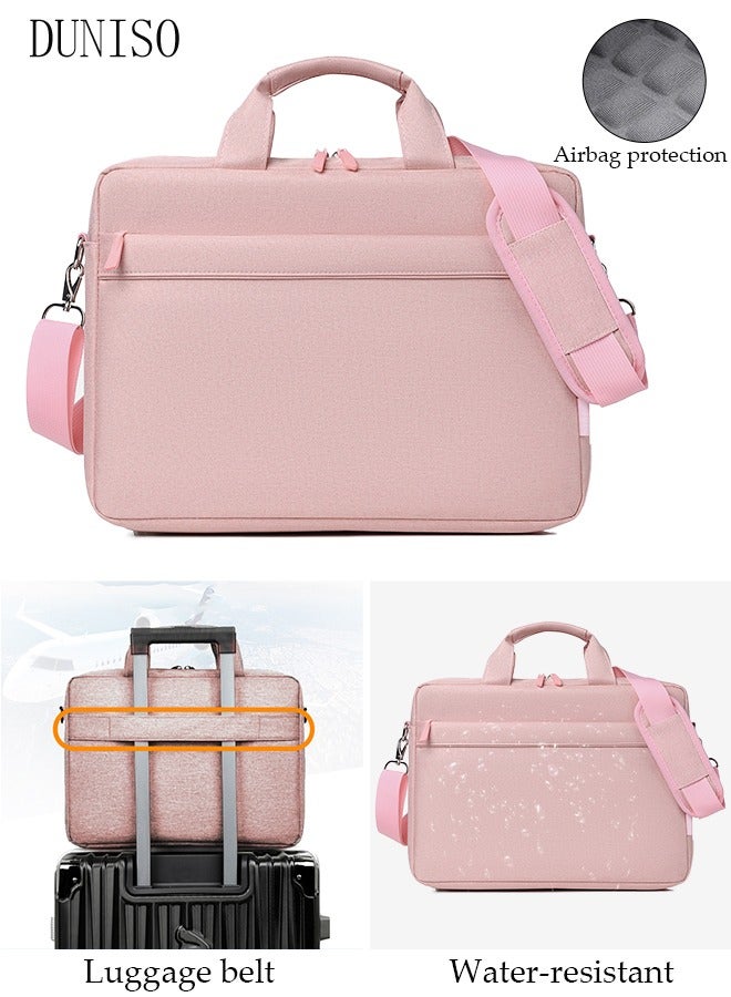 DUNISO 15.6 Inch Laptop Bag with Multi Compartment Lightweight Laptop Hand Bag Crossbody Bag Travel Business Briefcase Water-Resistant Dust-proof Shoulder Messenger Bag for Men and Women Work Office  - Image 1