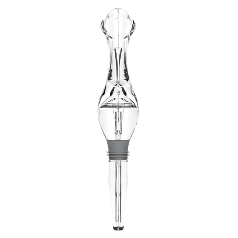 Host Tilt Variable Wine Aerator Pourer, Preserve Wine, Bottle Sealer, Wine Stopper, Drip Free Pourer, Aerating Wine Cork Spout, BPA-Free Plastic, Stand Included, Clear - Image 1
