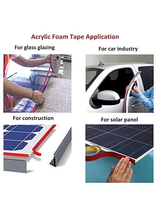 ETI - ETI Hi Strength Bond Two Sided Pressure Sensitive Acrylic Foam Tapes 8MM x 8Mtr X 1.2mm(Thickness) - Image 1