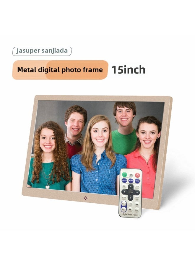 15 Inch Metal Digital Photo Frame LCD Display Loop Play Picture Video Advertising 15.4 Inch Electronic Photo Album-Color:15.4inch / 15inch -cool Black  - Image 3