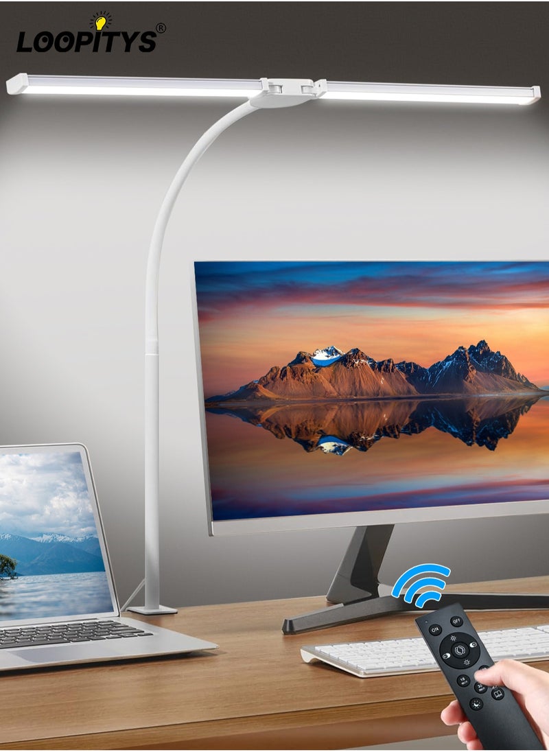 LOOPITYS Led Desk Lamp for Home Office, Eye-Care Architect Light with Clamp, Adjustable Flexible Gooseneck,25 Lighting Models  - Image 1