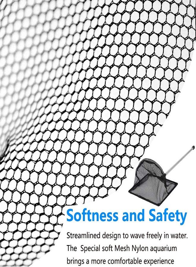 Grepol-V Fish Net for Fish Tank, Fine Mesh Aquarium Net with 9-24 Inch Stainless Steel Long Handle, Extendable Fishing Tank Net for Fish Shrimp Tank, Pond, Creek (4 inch) - Image 4