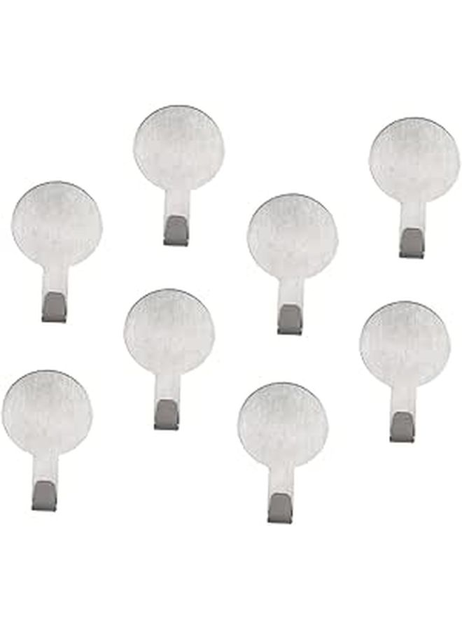 DOITOOL 8Pcs Self Adhesive Steel Hooks Strong Hold for Kitchen Bathroom - Image 1