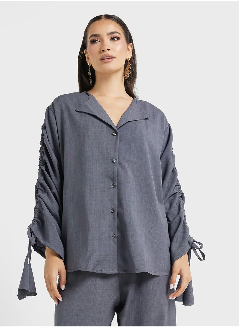 هيا كلوزيت Drawstrings Stylish Blouse & Pants Set