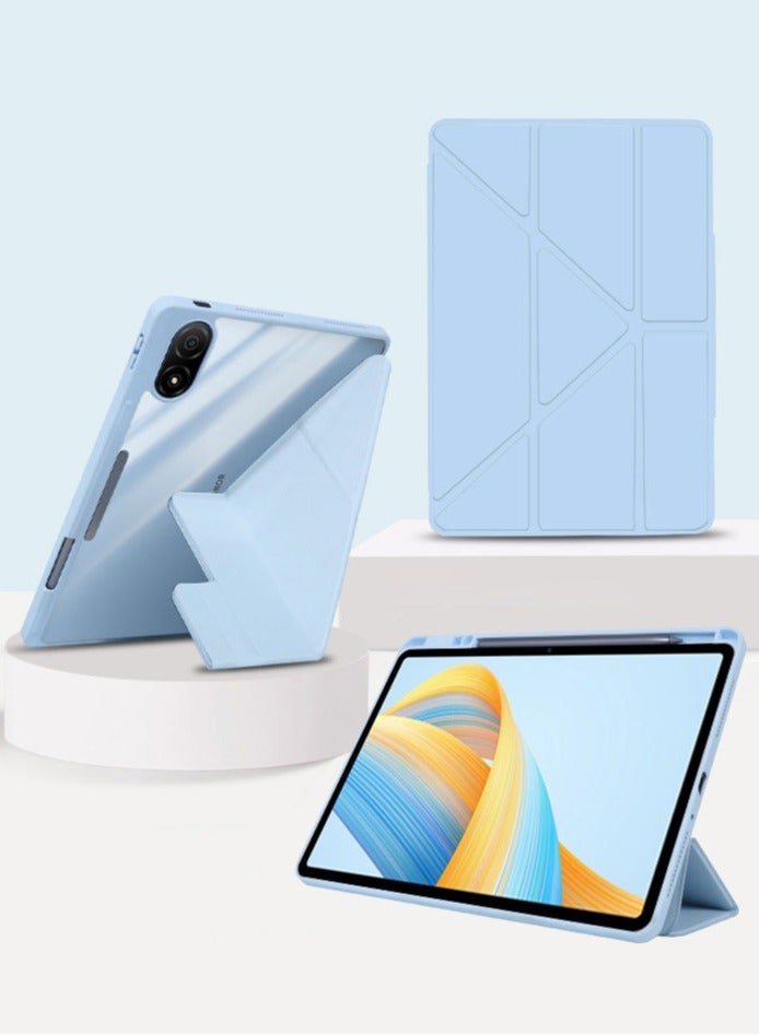 general Case Compatible with Honor MagicPad 3 Tablet 13.3 inch 2025, Transparent Acrylic Backplate Protective Case with Pen Slot, Shockproof Y-Fold Stand, Auto Sleep Function