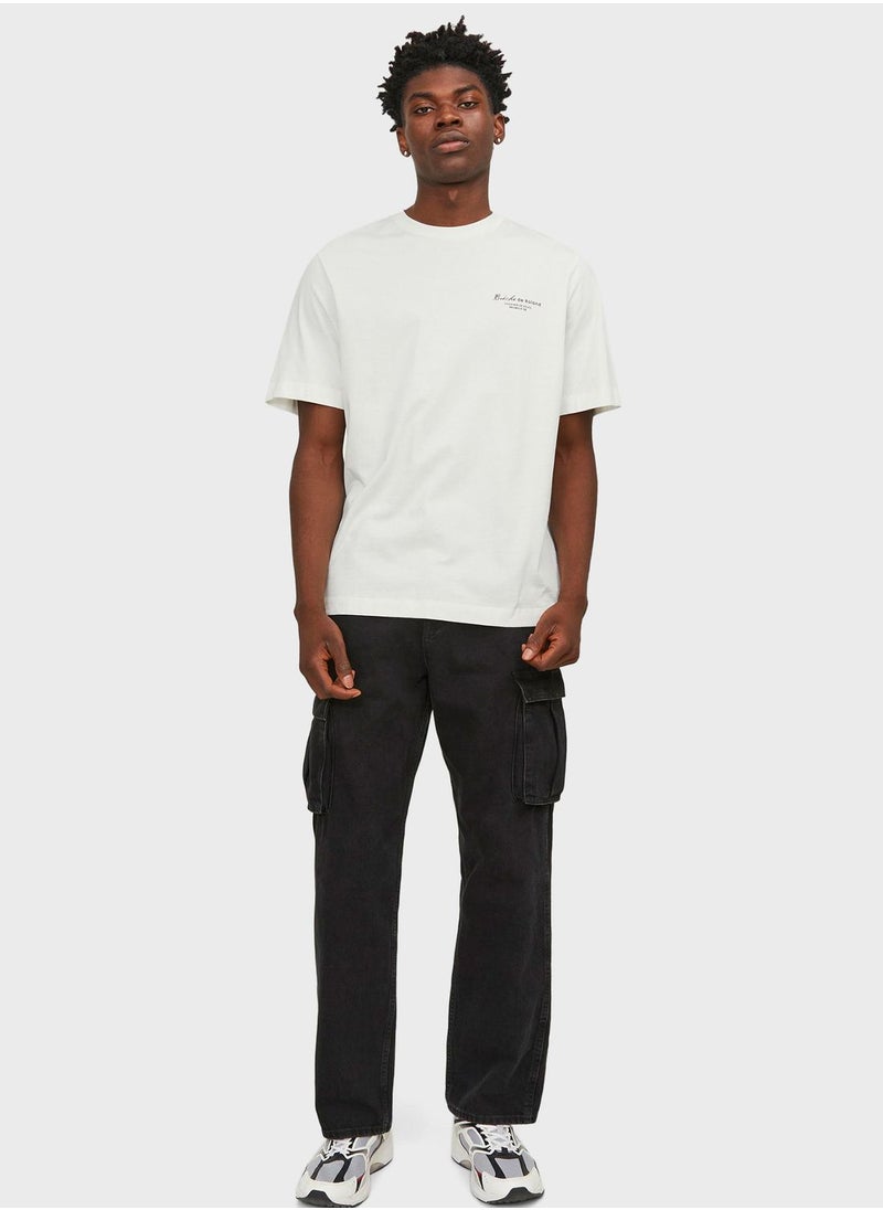 JACK & JONES - Casual Printed Crew Neck T-Shirt - Image 1