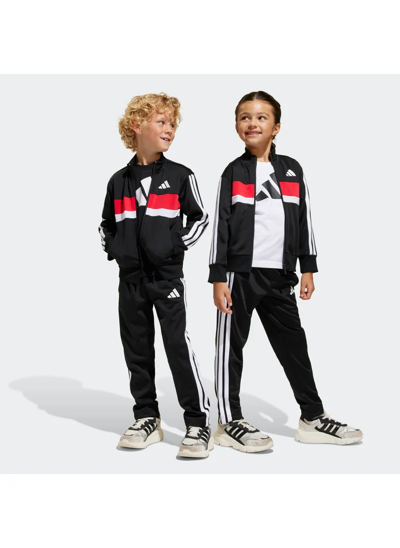 اديداس Kids Seasonal Essentials Tiberio 3-Stripes Tricot Track Suit