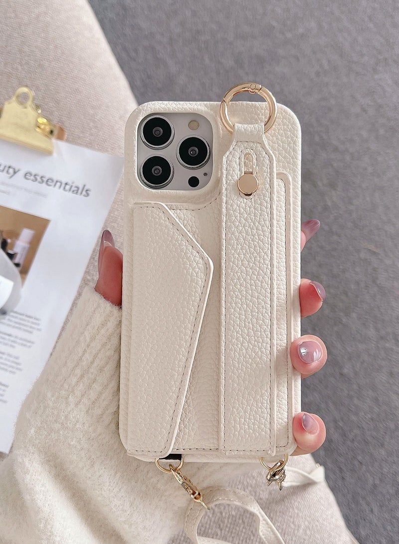 Suteni Back Cover Card Slots Leather Phone Case for iPhone