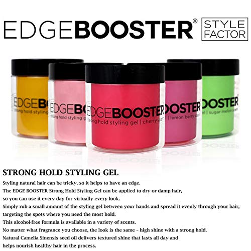 EDGEBOOSTER Style Factor Edge Booster Strong Hold Styling Gel, 16.9 Ounce (Lemon Berry) - Image 3