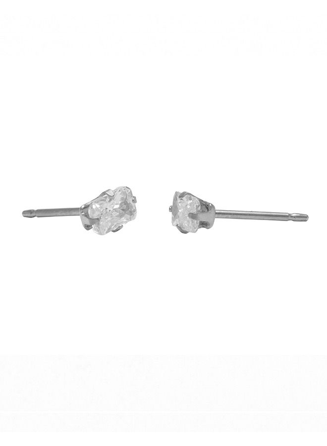 Studex 5*3MM Cubic Zirconia Allergy-Free Stainless Steel Ear Studs - Image 4