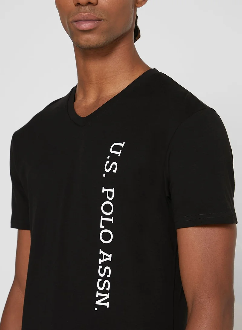 U.S. Polo Assn. Logo V-Neck T-Shirt