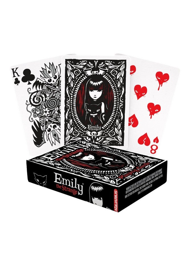 AQUARIUS Emily The Strange Playing Cards - Emily The Strange Themed Deck of Cards for Your Favorite Card Games - Officially Licensed Emily The Strange Merchandise & Collectibles - Image 1