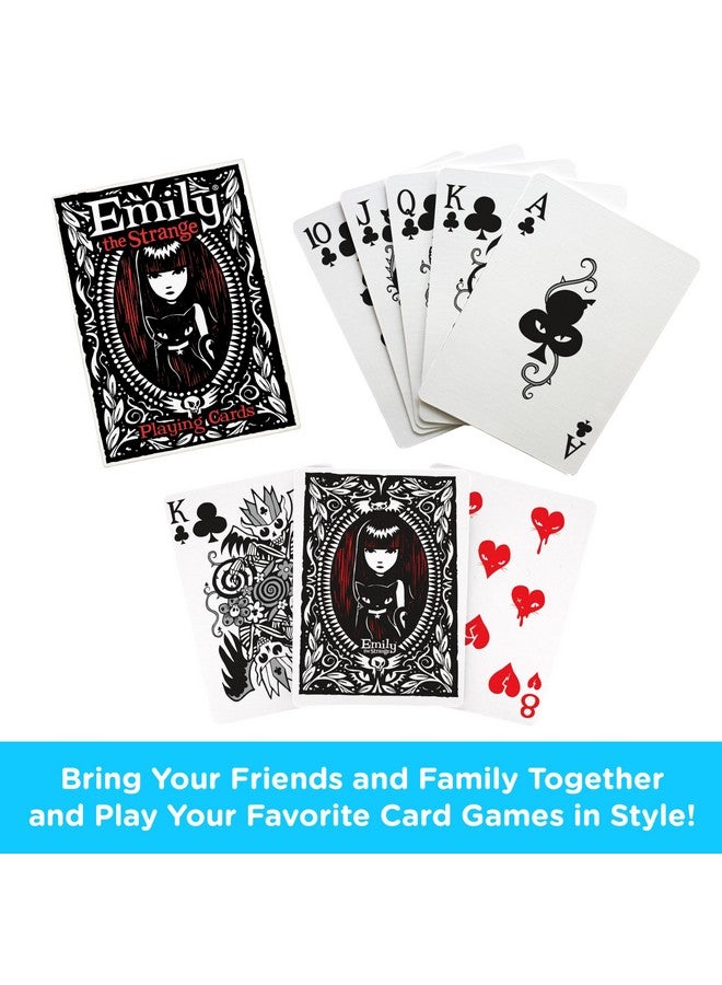 AQUARIUS Emily The Strange Playing Cards - Emily The Strange Themed Deck of Cards for Your Favorite Card Games - Officially Licensed Emily The Strange Merchandise & Collectibles - Image 2