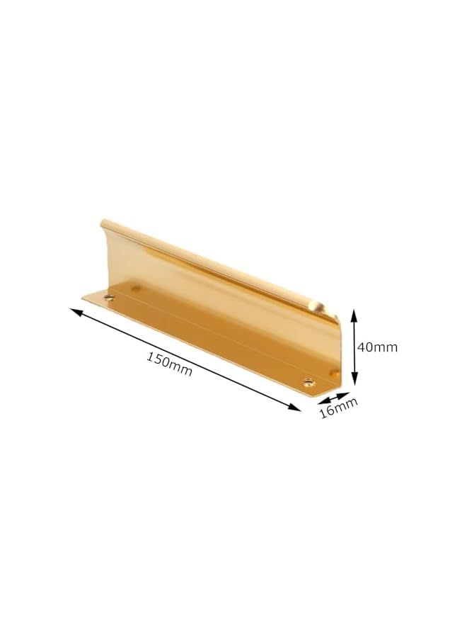 PROMASS promass Gold Edge Finger Pulls for Cabinets Wardrobes 8 Pack, Modern Style Drawer Handles, Handles Drawer Pulls Modern Aluminum Concealed Tab Pulls for Closet Door,(150mm) - Image 2