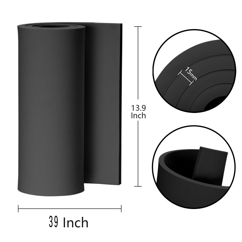 MEARCOOH 15mm Thick Black Eva Foam Cosplay Sheets roll, 13.9" x 39" Premium eva Craft Foam for Cosplay Costume - Image 2