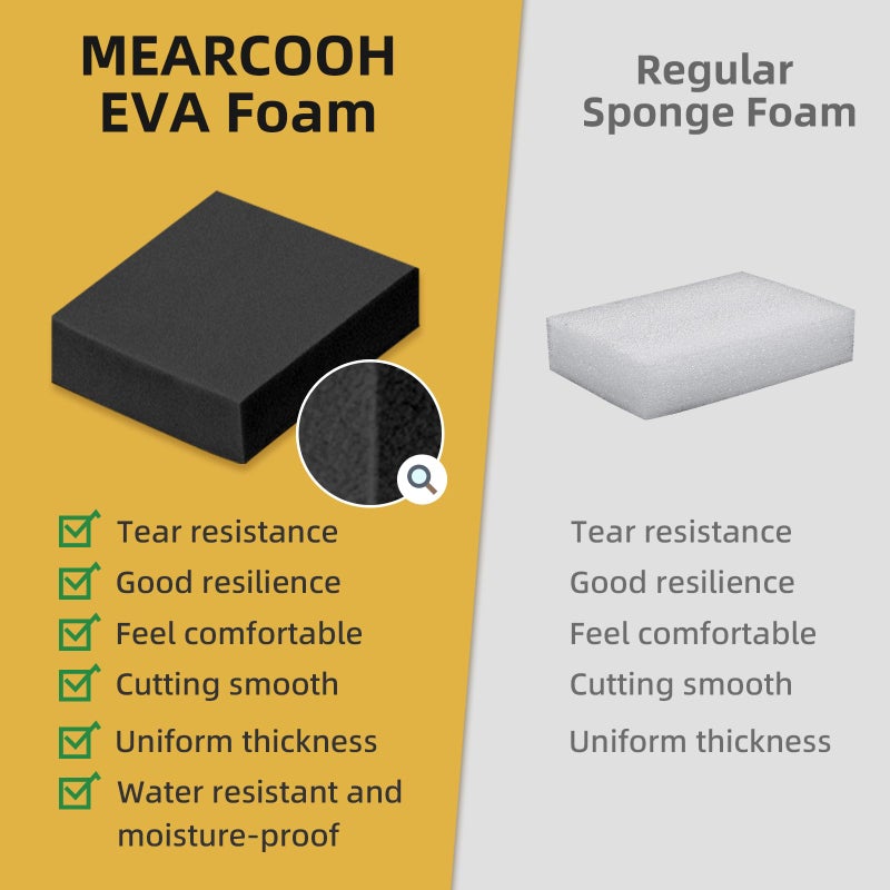 MEARCOOH 15mm Thick Black Eva Foam Cosplay Sheets roll, 13.9" x 39" Premium eva Craft Foam for Cosplay Costume - Image 5