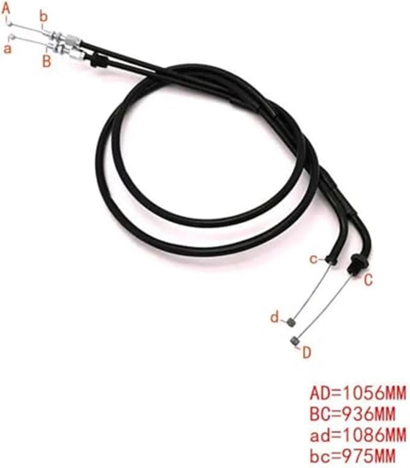 Vuzmode Motorcycle Throttle Control Cable Set - Image 2