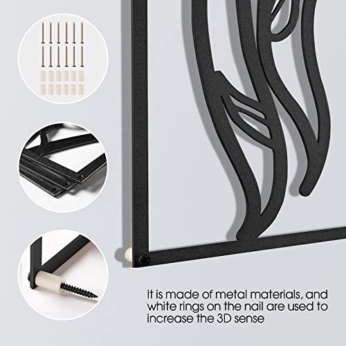 AGIOTA 3 Pcs Wall Decor Above Bed Minimalist Wall Art for Living Room Metal Line Art - Female Body, Black Room Decor for Bedroom Modern Wall Art for Indoor 15inch - Image 3