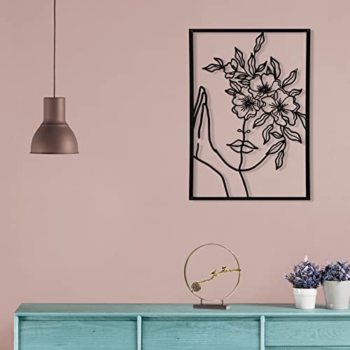 AGIOTA 3 Pcs Wall Decor Above Bed Minimalist Wall Art for Living Room Metal Line Art - Female Body, Black Room Decor for Bedroom Modern Wall Art for Indoor 15inch - Image 2