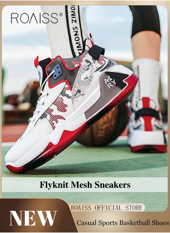 roaiss - Men's Basketball Shoes New Casual Sports Shoes Lace-up Fashion Running Shoes Sports Shoes Casual Men's Shoes Colorblock Sneakers - Image 1