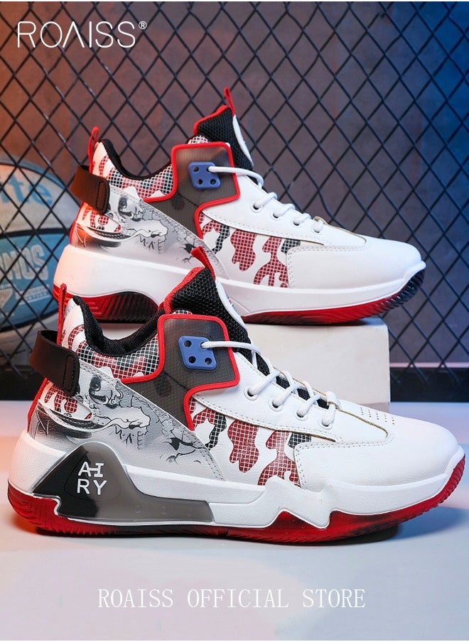 roaiss - Men's Basketball Shoes New Casual Sports Shoes Lace-up Fashion Running Shoes Sports Shoes Casual Men's Shoes Colorblock Sneakers - Image 1