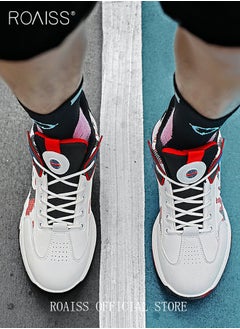 roaiss Men's Basketball Shoes New Casual Sports Shoes Lace-up Fashion Running Shoes Sports Shoes Casual Men's Shoes Colorblock Sneakers  - Image 2