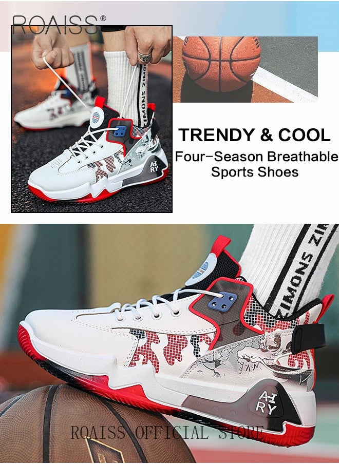 roaiss - Men's Basketball Shoes New Casual Sports Shoes Lace-up Fashion Running Shoes Sports Shoes Casual Men's Shoes Colorblock Sneakers - Image 1