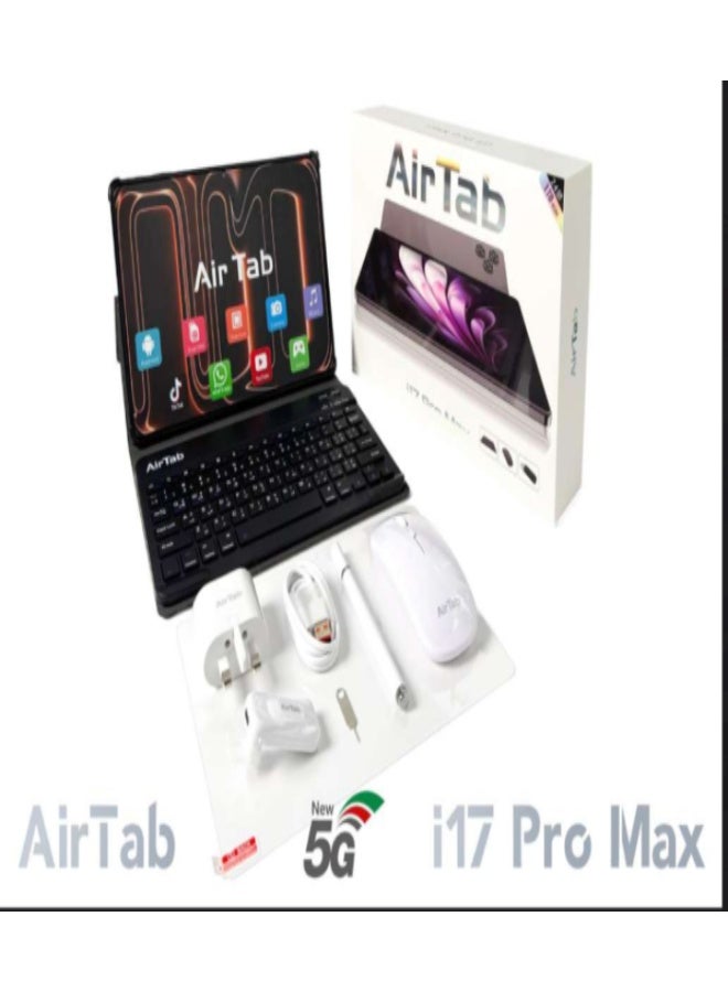 إيرتاب تابلت AirTab i17 Pro Max 24GB ثنائي الشريحة الذاكرة: 24 جيجا بايت رام + 1 تيرا بايت ROM الكاميرا: 13 ميجا بكسل أمامية + 30 ميجا بكسل خلفية لإجراء مكالمات عالية الدقة والتصوير الواضح - Image 1
