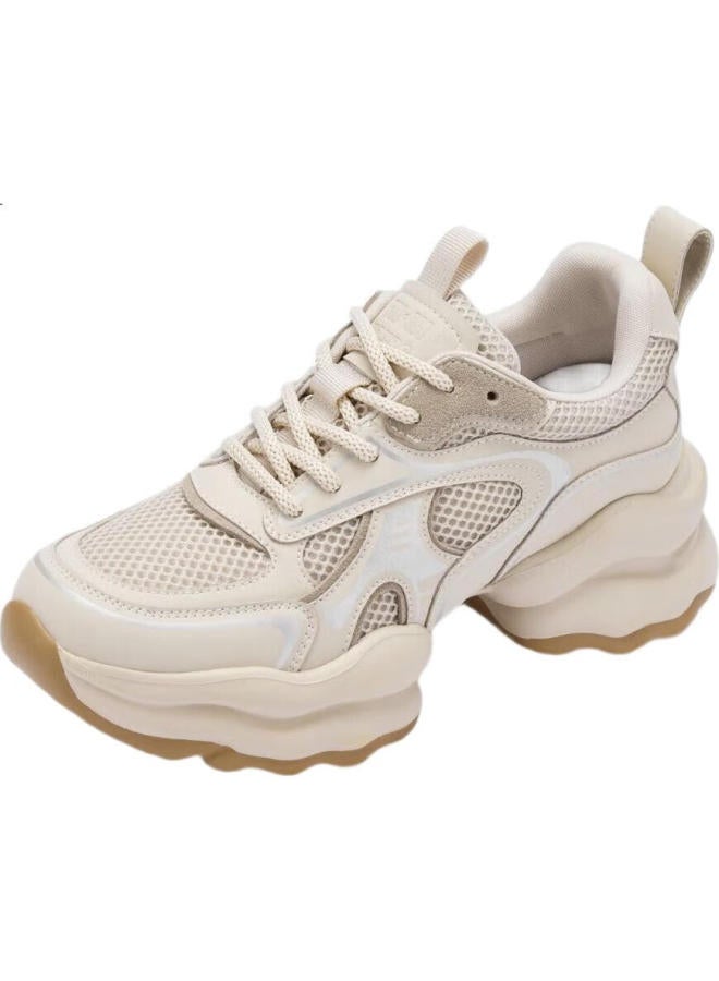 73Hours Running Shoes For Women, White Deer Style, Coconut Milk Jelly 25 New Thick-Soled Height-Increasing Sports Casual Dad Shoes For Women - Image 3