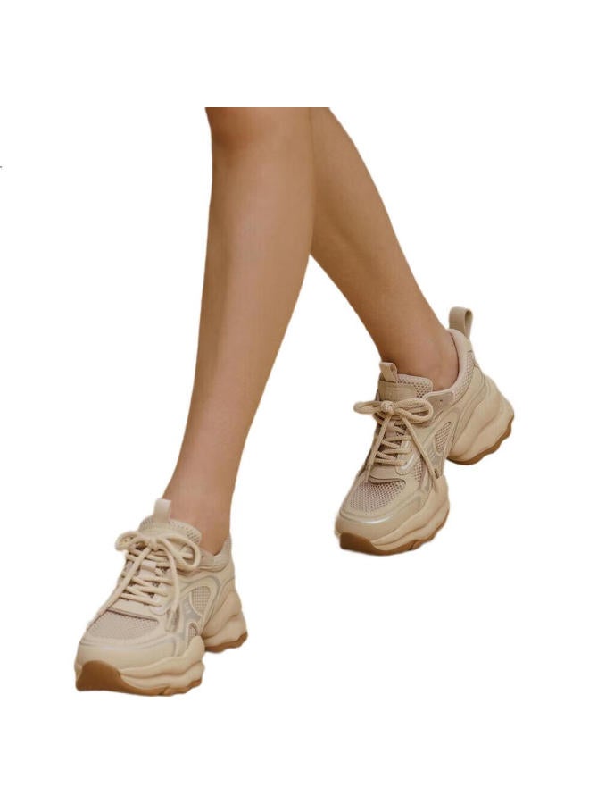 73Hours Running Shoes For Women, White Deer Style, Coconut Milk Jelly 25 New Thick-Soled Height-Increasing Sports Casual Dad Shoes For Women - Image 1