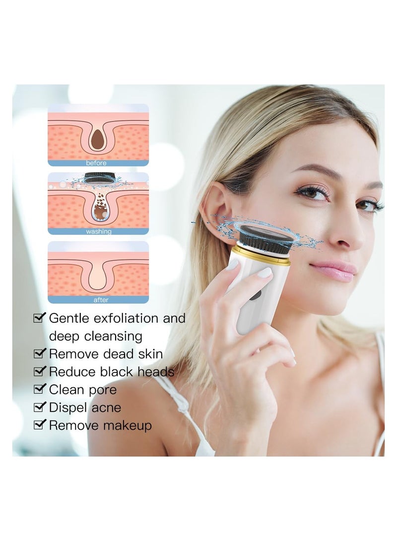 SYOSI Facial Cleansing Brush, Portable Face Scrubber, Electric Face Brush Exfoliator Waterproof Spin Cleanser for Exfoliating, Deep Cleansing, Massaging and Travel for Women  Men, for Sensitive Skin(1Pack) - Image 4
