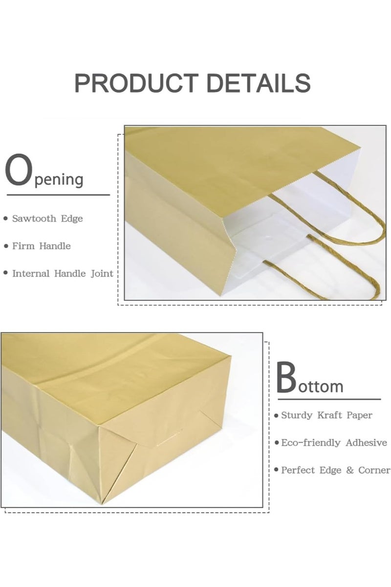 ThePartyPopper 6 Pcs Gift Bags with Handle, Kraft Paper Bags 36 X 21 cm, Goodie Bags for Sweets, Candy & Gift for Kids Birthday, Wedding Party Supplies, Party Favor Bags - Image 3