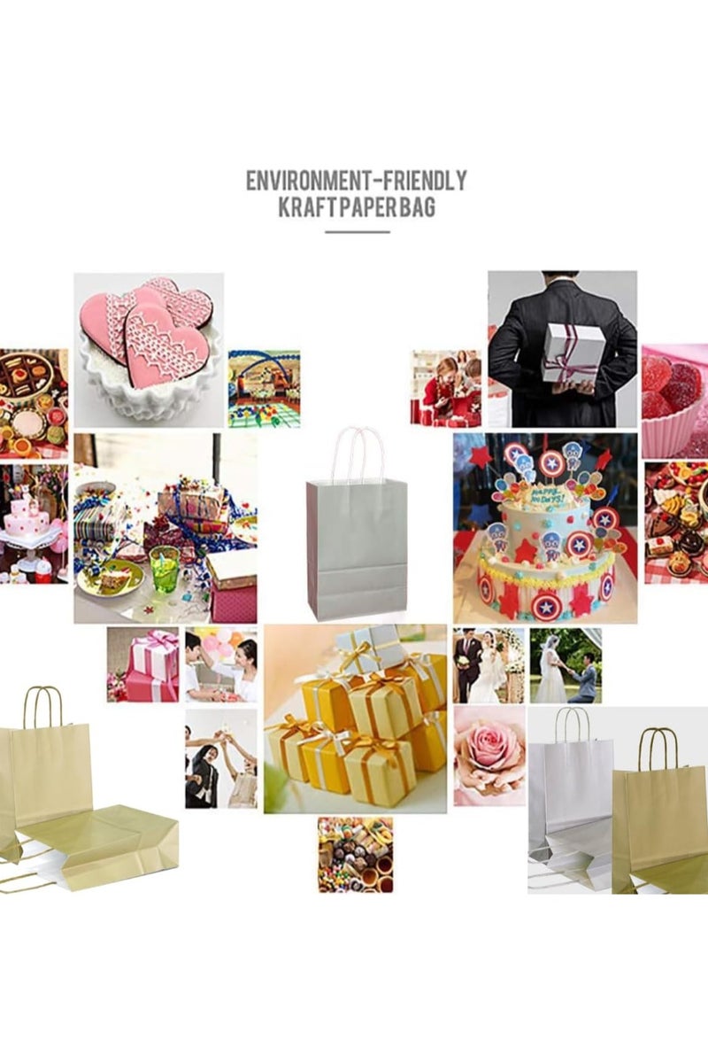 ThePartyPopper 6 Pcs Gift Bags with Handle, Kraft Paper Bags 36 X 21 cm, Goodie Bags for Sweets, Candy & Gift for Kids Birthday, Wedding Party Supplies, Party Favor Bags - Image 4