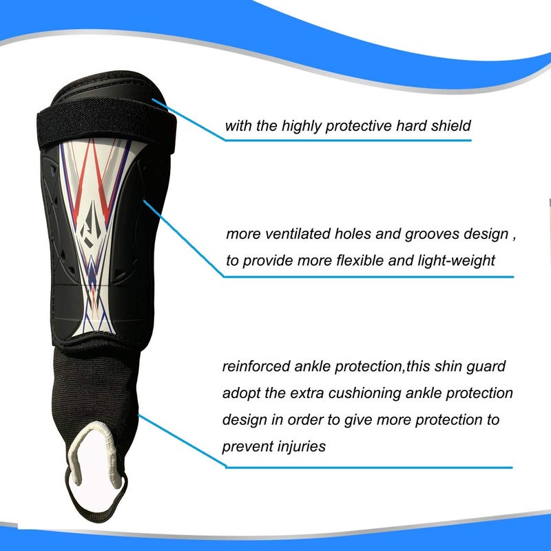 Rawxy Soccer Football shin Guards with Low-Profile Flexible Super Protection,Great for Adult,Youth, Junior,Size Medium - Image 2