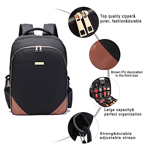 MAXPAND Travel Bag for Clippers and Supplies Hairstylist Backpack for Tools Barber Clipper Bag for Hairdresser with PU(with Brown PU), 19 inches - Image 4