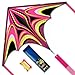 SGftre Delta Pink Kite Easy to Fly Large Kites for Kids and Adults Sturdy and Durable Beach Kites for Family Outdoor Games Activities Ideal for High Altitude Flying Pink - Image 2